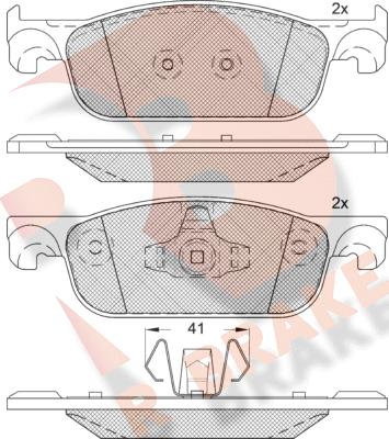 R Brake RB2274 - Гальмівні колодки, дискові гальма autozip.com.ua