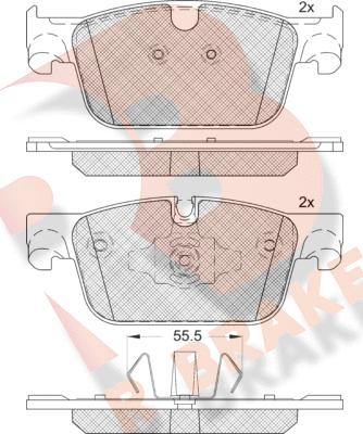 R Brake RB2276 - Гальмівні колодки, дискові гальма autozip.com.ua