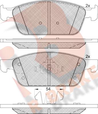 R Brake RB2273 - Гальмівні колодки, дискові гальма autozip.com.ua