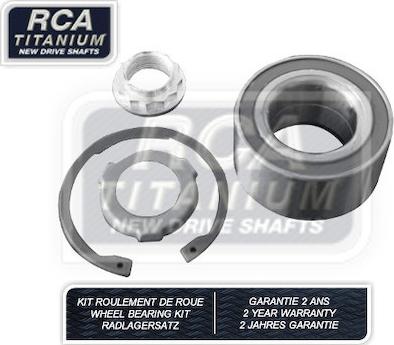 RCA France RCAK1176 - Комплект підшипника маточини колеса autozip.com.ua