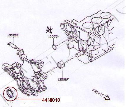 Red Line 44NI010 - Ущільнене кільце, колінчастий вал autozip.com.ua
