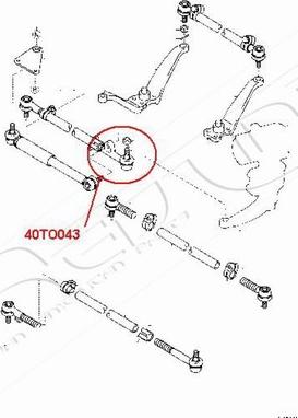 Red Line 40TO043 - Наконечник рульової тяги, кульовий шарнір autozip.com.ua