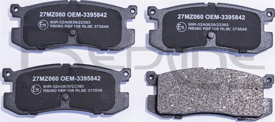 Red Line 27MZ060 - Гальмівні колодки, дискові гальма autozip.com.ua