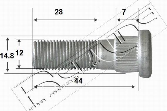 Red Line 73MI003 - Болт, стійка валу autozip.com.ua