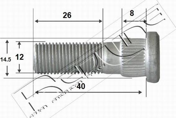 Red Line 73NI003 - Болт, стійка валу autozip.com.ua