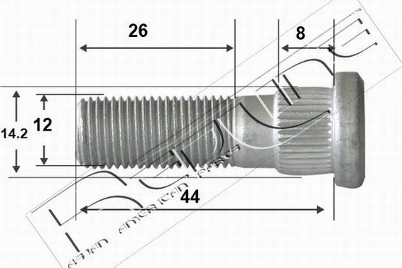 Red Line 73TO002 - Болт, стійка валу autozip.com.ua
