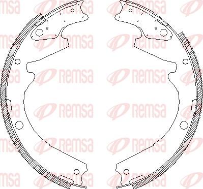 Remsa 4424.00 - Комплект гальм, барабанний механізм autozip.com.ua