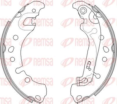 Remsa 4527.00 - Комплект гальм, барабанний механізм autozip.com.ua