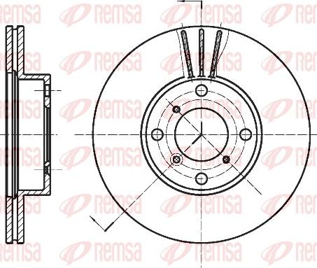 Remsa 6950.10 - Гальмівний диск autozip.com.ua