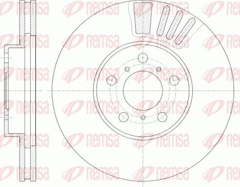 Remsa 6935.10 - Гальмівний диск autozip.com.ua