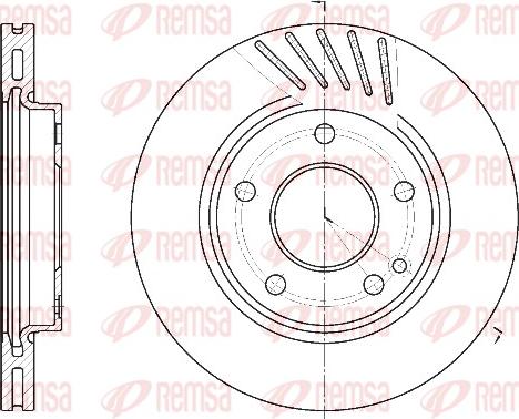 Remsa 6527.10 - Гальмівний диск autozip.com.ua