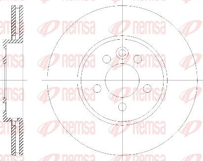 Remsa 6614.10 - Гальмівний диск autozip.com.ua