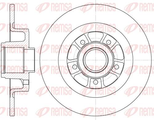 Remsa 6613.00 - Гальмівний диск autozip.com.ua