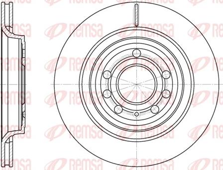 Remsa 6686.10 - Диск тормозной OPEL VECTRA C задн. пр-во Remsa autozip.com.ua