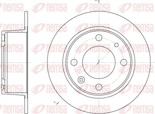 Remsa 6021.00 - Гальмівний диск autozip.com.ua