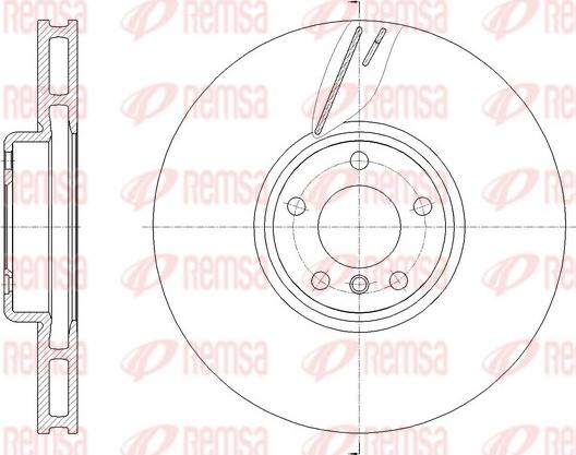 Remsa 61905.10 - Гальмівний диск autozip.com.ua