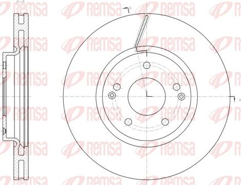 Remsa 61663.10 - Гальмівний диск autozip.com.ua