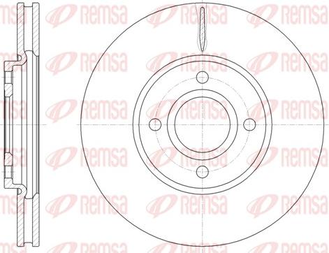 Remsa 61601.10 - Гальмівний диск autozip.com.ua