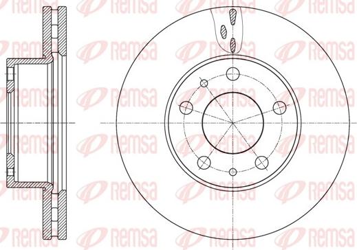 Remsa 61637.10 - Гальмівний диск autozip.com.ua