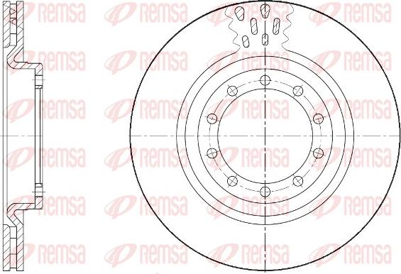 Remsa 61672.10 - Гальмівний диск autozip.com.ua