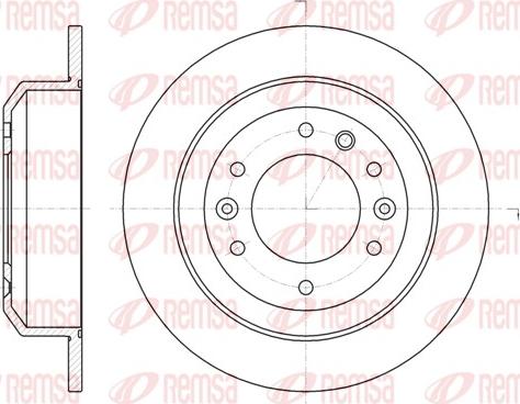 Remsa 61027.00 - Гальмівний диск autozip.com.ua