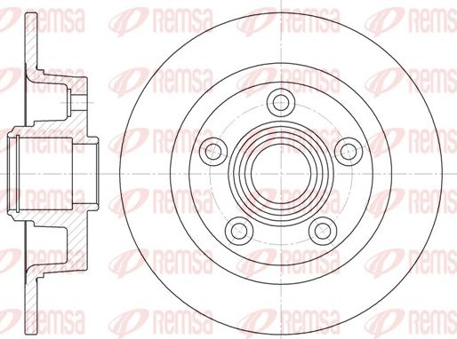 Remsa 61114.00 - Гальмівний диск autozip.com.ua