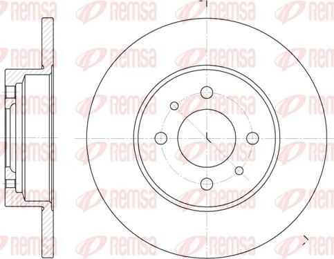 Remsa 6180.00 - Гальмівний диск autozip.com.ua