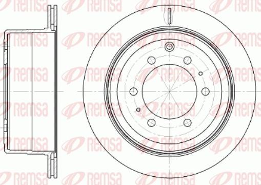 Remsa 61256.10 - Гальмівний диск autozip.com.ua