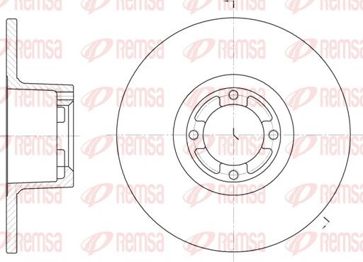 Remsa 61219.00 - Гальмівний диск autozip.com.ua