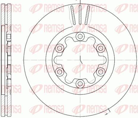 Remsa 6882.10 - Гальмівний диск autozip.com.ua