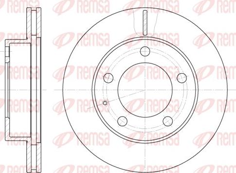 Remsa 6203.10 - Диск тормозной MAZDA 626 передн.. вент. пр-во REMSA autozip.com.ua