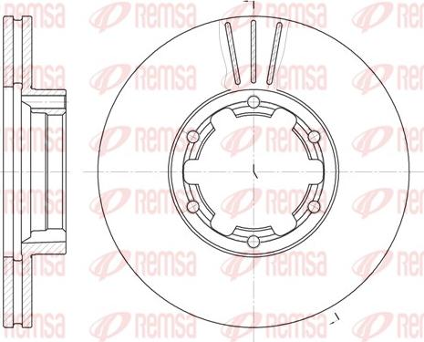 Remsa 6234.10 - Гальмівний диск autozip.com.ua