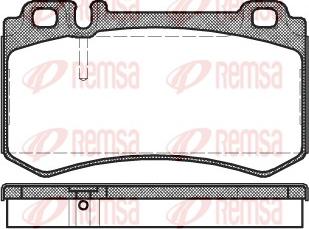 Remsa 0993.00 - Гальмівні колодки, дискові гальма autozip.com.ua