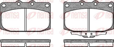 Remsa 0428.02 - Гальмівні колодки, дискові гальма autozip.com.ua