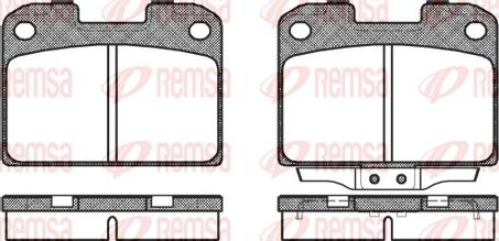 Remsa 0476.00 - Гальмівні колодки, дискові гальма autozip.com.ua