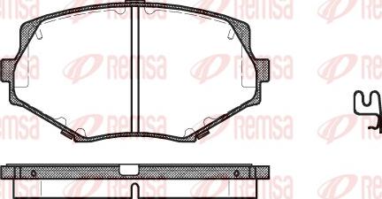 Remsa 0478.02 - Гальмівні колодки, дискові гальма autozip.com.ua