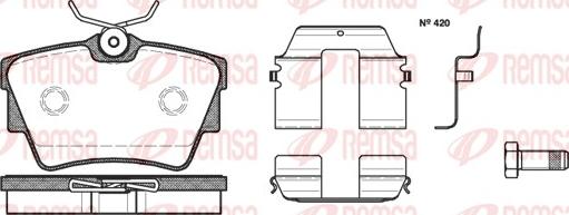 Remsa 0591.20 - Гальмівні колодки, дискові гальма autozip.com.ua