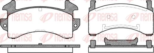 Remsa 0543.00 - Гальмівні колодки, дискові гальма autozip.com.ua