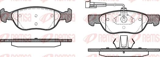 Remsa 0587.12 - Гальмівні колодки, дискові гальма autozip.com.ua