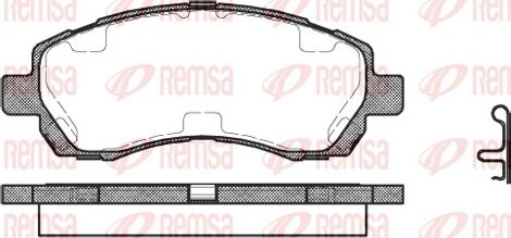 Remsa 0647.02 - Гальмівні колодки, дискові гальма autozip.com.ua