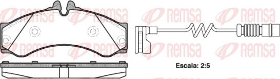 Remsa 0614.12 - Гальмівні колодки, дискові гальма autozip.com.ua