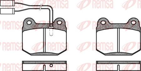 Remsa 0014.01 - Гальмівні колодки, дискові гальма autozip.com.ua