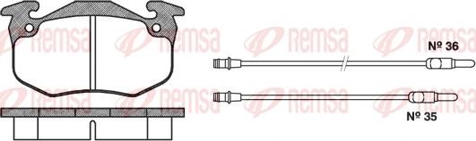 Remsa 0144.14 - Гальмівні колодки, дискові гальма autozip.com.ua