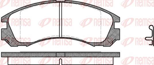 Remsa 0354.22 - Гальмівні колодки, дискові гальма autozip.com.ua