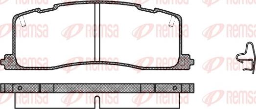 Remsa 0367.00 - Гальмівні колодки, дискові гальма autozip.com.ua