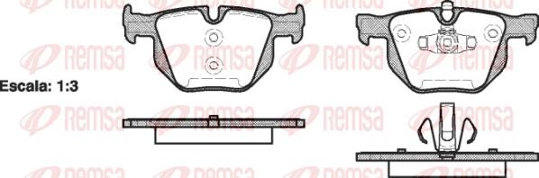 Remsa 0381.70 - Гальмівні колодки, дискові гальма autozip.com.ua