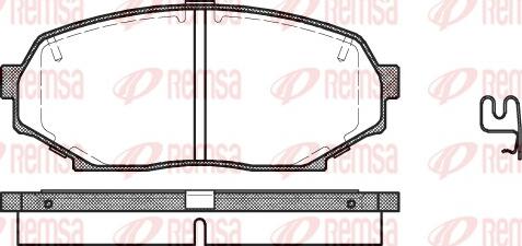 Remsa 0338.12 - Гальмівні колодки, дискові гальма autozip.com.ua