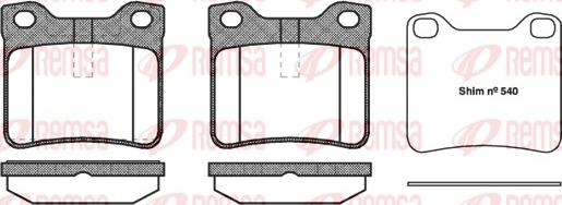 Remsa 0321.10 - Гальмівні колодки, дискові гальма autozip.com.ua