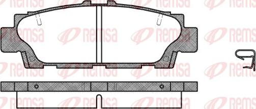 Remsa 0376.00 - Гальмівні колодки, дискові гальма autozip.com.ua