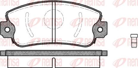 Remsa 0372.02 - Гальмівні колодки, дискові гальма autozip.com.ua